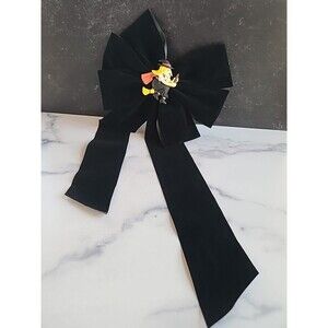 Vintage Halloween Witch Bow Door Decor